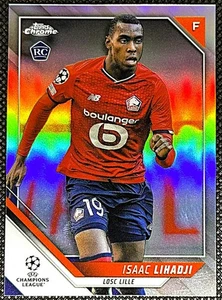 2021-22 Topps Chrome UCL Refractor #12 Isaac Lihadji (RC) - LOSC Lille - Picture 1 of 2