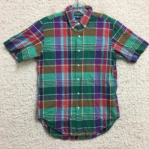 Ralph Lauren Button Down Hemd Medium Erwachsene Grün Klassisch Kariert Kurzarm Herren - Bild 1 von 10