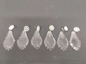 Große Kristall Pampillen für alten Kronleuchter, Set mit 6 Pampillen 10 cm - Bild 1 von 14