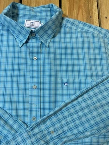 Camisa a Cuadros Southern Tide Para Hombre Manga Larga Con Botones Ajuste Talla Grande - Imagen 1 de 9