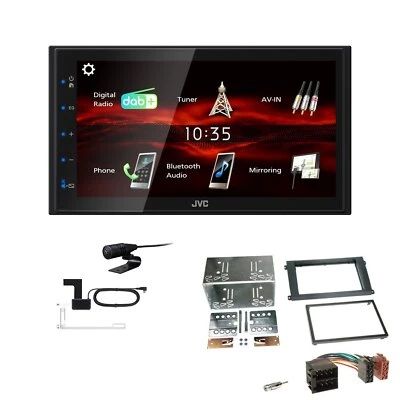 JVC KW-M180DBT 2DIN DAB+ Autoradio für Porsche Cayenne 2002-2010 schwarz - Bild 1 von 4