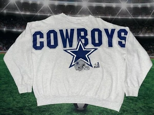 Suéter De Colección Años 90 Dallas Cowboys Riddell Cuello Redondo Talla 2XL Usado - Imagen 1 de 12