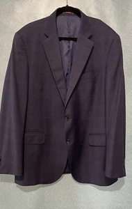 Peter Millar Sport Coat Men's 44R Navy Gray Check 100% Pure Virgin Wool - Picture 1 of 6