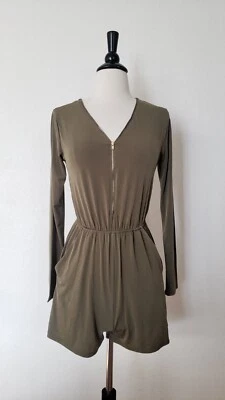 Mameluco Urban Outfitters Nuevo Talla Pequeña XS Verde Ejército Cremallera Informal Calle Foto 1 de 4