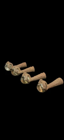 4 Cast Iron Ball and Claw Feet for Antique Piano Stool or Table Mans Face Cover