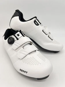 YOW Road Bike Cycling - WHITE - Self-lock Riding Shoes US Size 8 - Picture 1 of 6