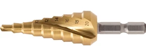KS TOOLS 1/4" HSS-TiN Stufenbohrer-Bit,Ø 4-30mm, 14 Stufen - Bild 1 von 3