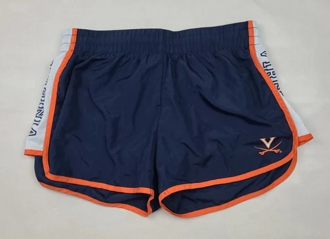 UVA University of Virginia Cavaliers Colosseum Blue Running Shorts Women Large Cover
