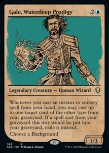 Magic the Gathering (mtg): CLB: Gale, Waterdeep Prodigy - Rare - Showcase - Picture 1 of 1