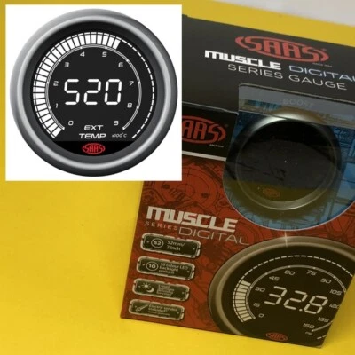 SAAS Muscle Digtal SG41240? EGT Pyro gauge 900 C Black 52mm 2" - Image 1 of 4