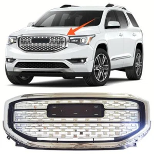 Front Upper Grille Assembly Chrome For GMC Acadia Bumper Centre Upper 2017-2019 - Foto 1 di 12