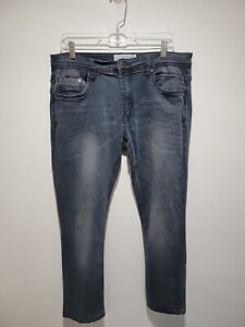 Paper Denim & Cloth Jeans Men's 34x30 Faded Black Slim Straight Stretch Denim