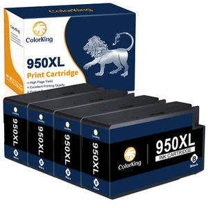 4 CONFEZIONI Cartucce di inchiostro nero 950 XL per HP OfficeJet Pro 8600 8100 8610 8620 8625 - Foto 1 di 3