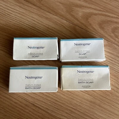 NEW Neutrogena French Milled Soap & Bath Soap Bar BUNDLE 4 Piece - Image 1 of 4