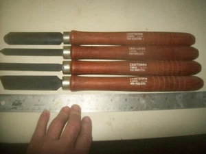 Juego de inicio de 4 cinceles de torneado de madera de acero de alta velocidad Sears Craftsman 14-15" EE. UU. - Imagen 1 de 5