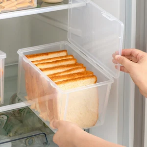 Caja de almacenamiento de pan tipo abatible de 2 piezas para refrigerador - Imagen 1 de 12