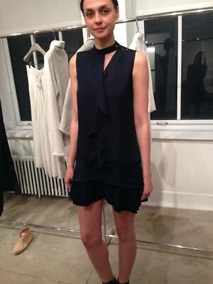 Derek Lam 10 Crosby - Two-in-One Dress in Midnight Blue, Size 4, NWT - Image 1 of 2