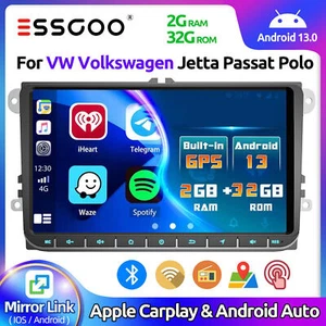 For VW Volkswagen Jetta Passat 9" Apple Carplay Android 13 Car GPS Stereo Radio - Picture 1 of 17