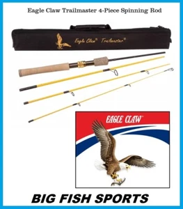 EAGLE CLAW Trailmaster Travel/Pack 6' 6" Spinning Rod #TMM66S4 FREE US SHIP! - Picture 1 of 2