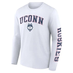 Camiseta manga larga UConn Huskies Fanatics blanca con logotipo de arco envejecido para hombre XL - Imagen 1 de 11