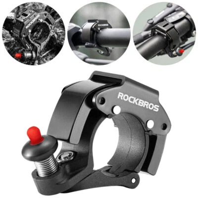 ROCKBROS Bicycle Bell Waterproof Lightweight MTB Bike Ring Horn Safety Warning - Image 1 of 4