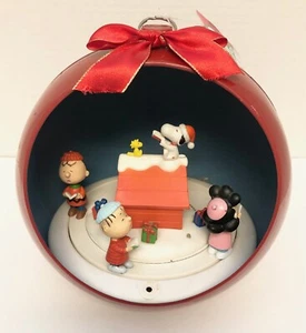 Adorno de gran tamaño de cacahuetes animado musical iluminado diorama Navidad J2 - Imagen 1 de 3
