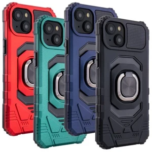 For iPhone 15 Plus Case TPU Phone Cover Kickstand Ring Holder Shockproof - Picture 1 of 5