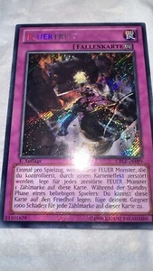 Yugioh Misprint German Kickfire w/ Pyrorex the Elemental Lord CBLZ-DE089 1st - Picture 1 of 2