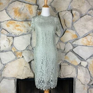 Ralph Lauren Black Label Lace Sheath Dress Silver Sage | 6 - Picture 1 of 6