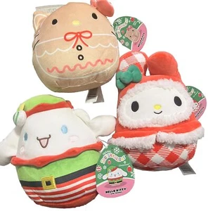 Holiday Sanrio - Hello Kitty / My Melody / Cinnamoroll / Winter Squishmallow SET - Imagen 1 de 14