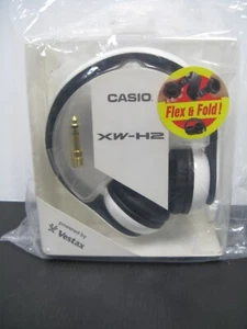 Casio XW-H2 Headphones Foldable White with DJ, piano, music laptop adaptor - Picture 1 of 9