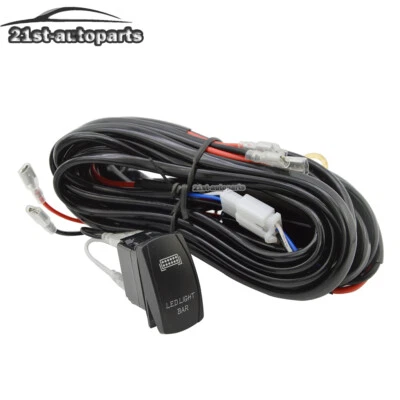 3 LEAD 10FT Light Bar Wiring + Rocker Switch For Honda Pioneer 1000 500 700 - Image 1 of 3