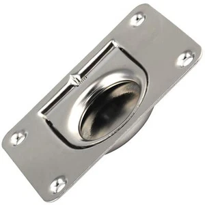 Bodenheber mit Rückholfeder Einlassgriff 76x57 65x55 Edelstahl A2 Lukenheber - Bild 1 von 11