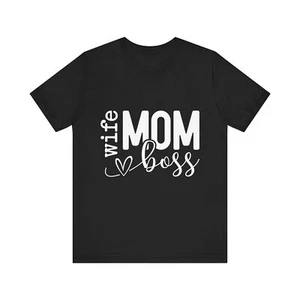 Wife Mom Boss T-Shirt - Bild 1 von 21