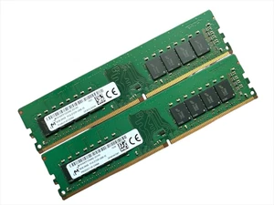 DESKTOP RAM- 2x MICRON 8GB | DDR4 | PC4-2133P | PC4-17000 | 2Rx8 | TESTED - Picture 1 of 1