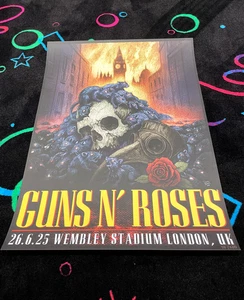Guns N’ Roses London Wembley Stadium 25th June 2025 Official Poster 70/300 - Picture 1 of 5