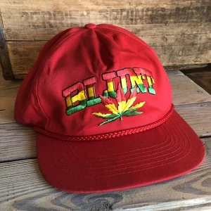 Vintage 90s Blunt Snapback Hat Cap Rap Weed Pot Leaf Hip Hop Rope - Bild 1 von 8