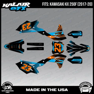 Kit de gráficos para Kawasaki KX250F (2017-2020) KX 250F serie FH - naranja - Imagen 1 de 4