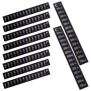 10pcs Traditional Stick-on Digital Temperature Thermometer Strip Degree Celsius - Picture 1 of 12