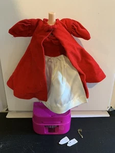 VTG Barbie Original #977 Silken Flame Dress & #939 Red Flare Coat 1960s Gloves - Picture 1 of 6