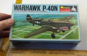 Warhawk P-40N Monogram Model kit 1:72 WWII Fighter 1967 - Picture 1 of 4