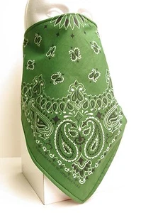 Windproof Fleece forest green lined bandana scarf Fierce Face Protection mask - Picture 1 of 1