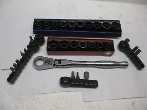 Matco Tools USA RARE Flex Head Pass Through Ratchet Socket Set BLPF9 Nice! - Picture 1 of 8