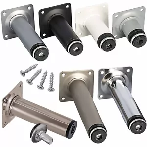 4 x Möbelfüße Sofafuß Sockelfüße Möbelfuß Metall Stützfuß Höhenverstellbar Bein - Bild 1 von 19