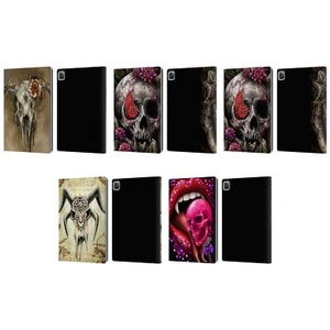 OFFICIAL SARAH RICHTER SKULLS LEATHER BOOK WALLET CASE COVER FOR APPLE iPAD - Picture 1 of 11