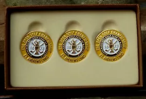 St Andrews Gold 1873 Ball Markers - Gold St Andrews 3pc - Picture 1 of 1