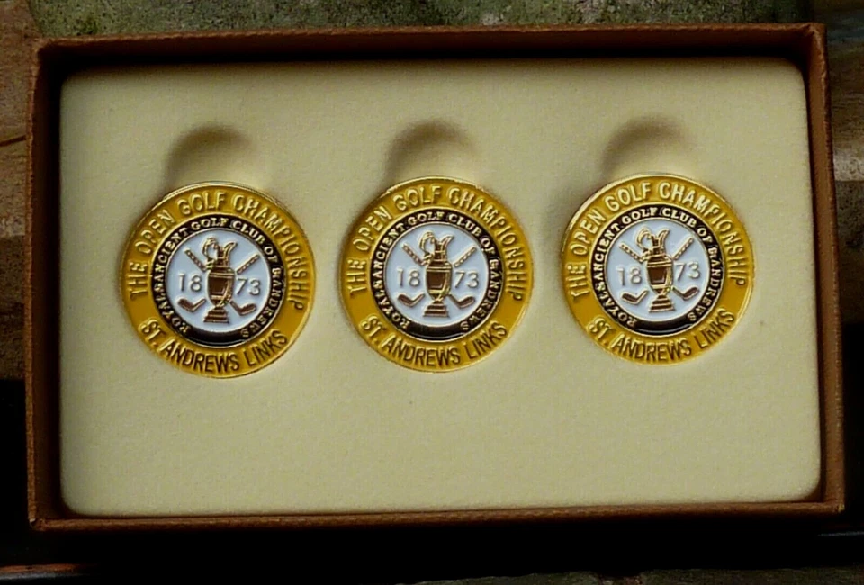 Marcadores de bola St Andrews Gold 1873 - Gold St Andrews 3 piezas Foto 1 de 1