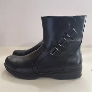 LifeStride Velocity Vocalize Zipper Ankle Boots Size 10m Black Guc - Picture 1 of 8