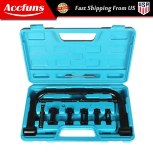 10Pc Spring Clamp Tool Kit w/ C Clamp Collet Pusher Adapters Extension Rod Lever - Picture 1 of 9