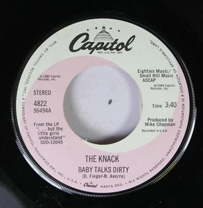 Rock Nm! 45 The Knack - Baby Talks Dirty / End Of The Game On Capitol - Picture 1 of 2